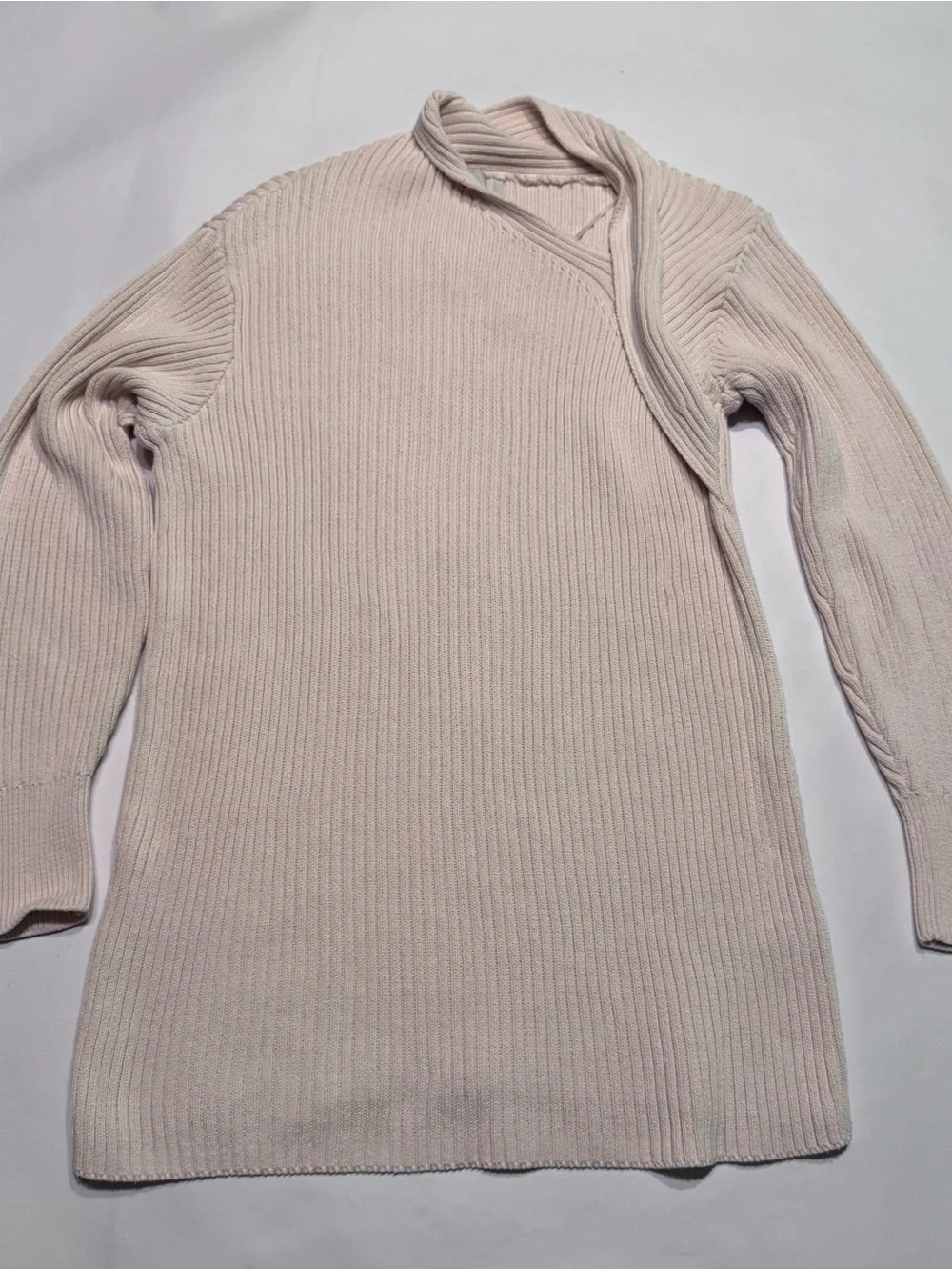Free People Beach Alba Sweater Dress Tunic Power Sand Cream Ribbed Small - Picture 2 of 7